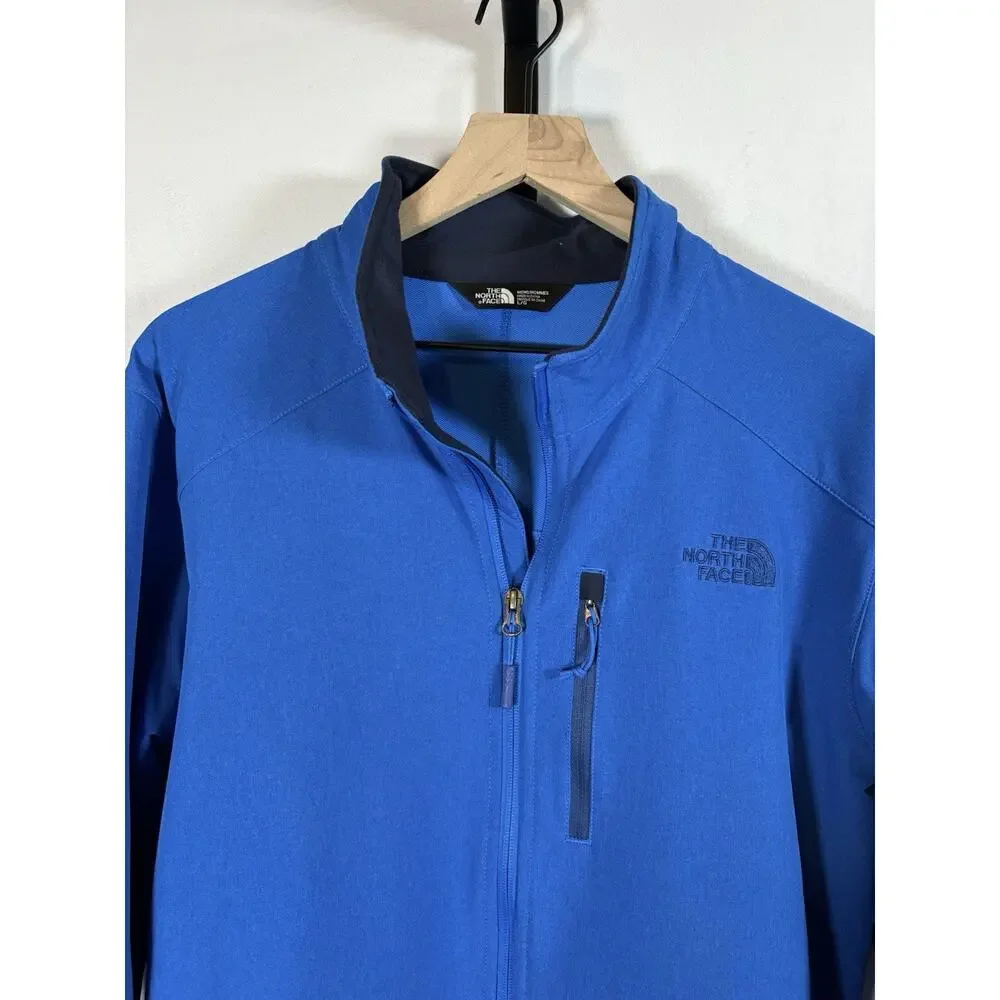 North Face Apex Pneumatic Jacket Men's Large Blue Full Zip Softshell Windwall